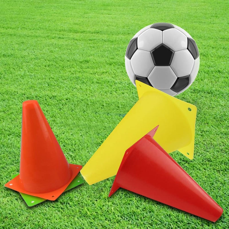 Mirepty 7 Inch Plastic Traffic Cones Sport Training Agility Marker Cone for Soccer, Skating, Football, Basketball, Indoor and Outdoor Games (4 Colors, 24 Pack) - Image 4